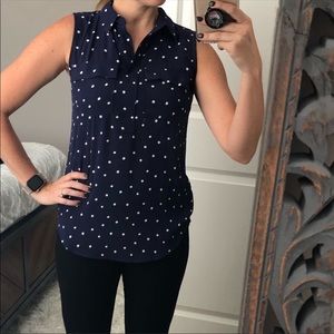 LOFT polka dot blouse